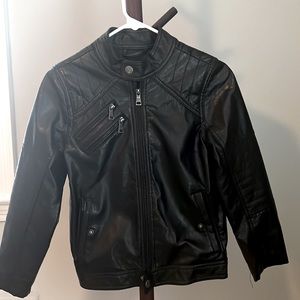 Kid’s black faux leather jacket from Urban Republic